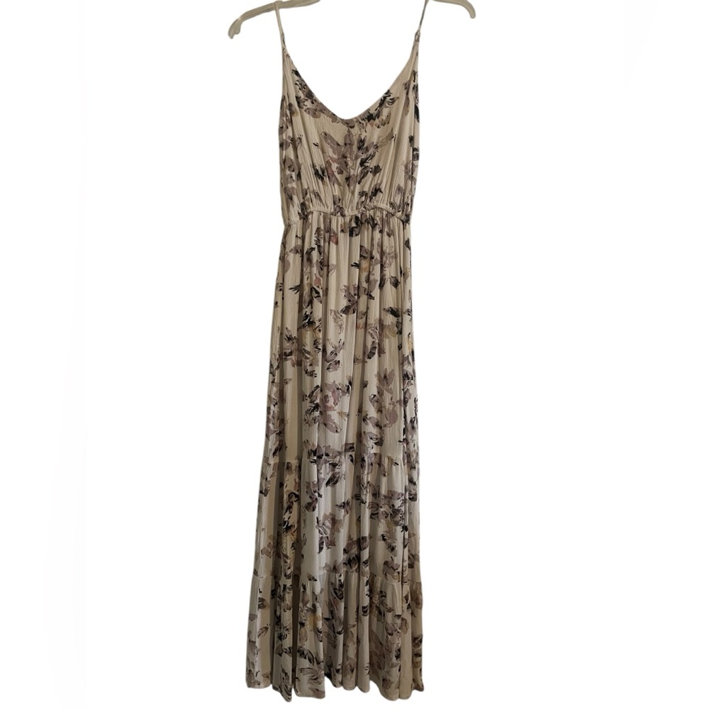 CBRAND SMALL Floral Maxi Lined Spaghetti Straps Dress